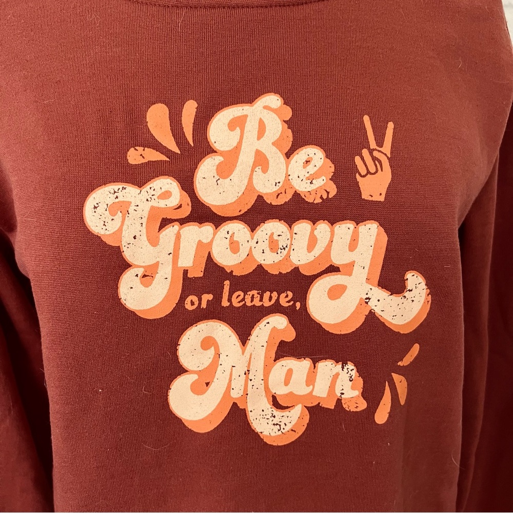 Rust ‘Be Groovy’ Pullover - image 2